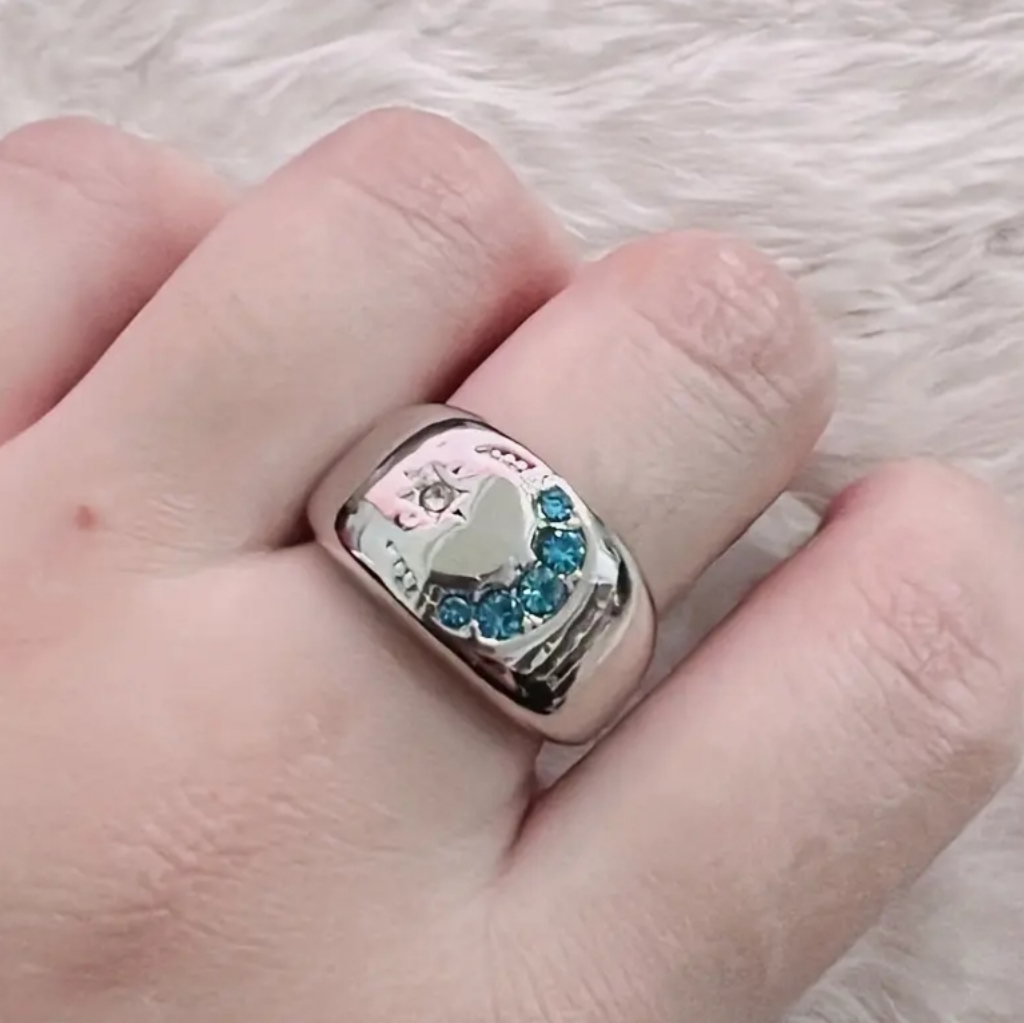 Blue Moon Silver Ring